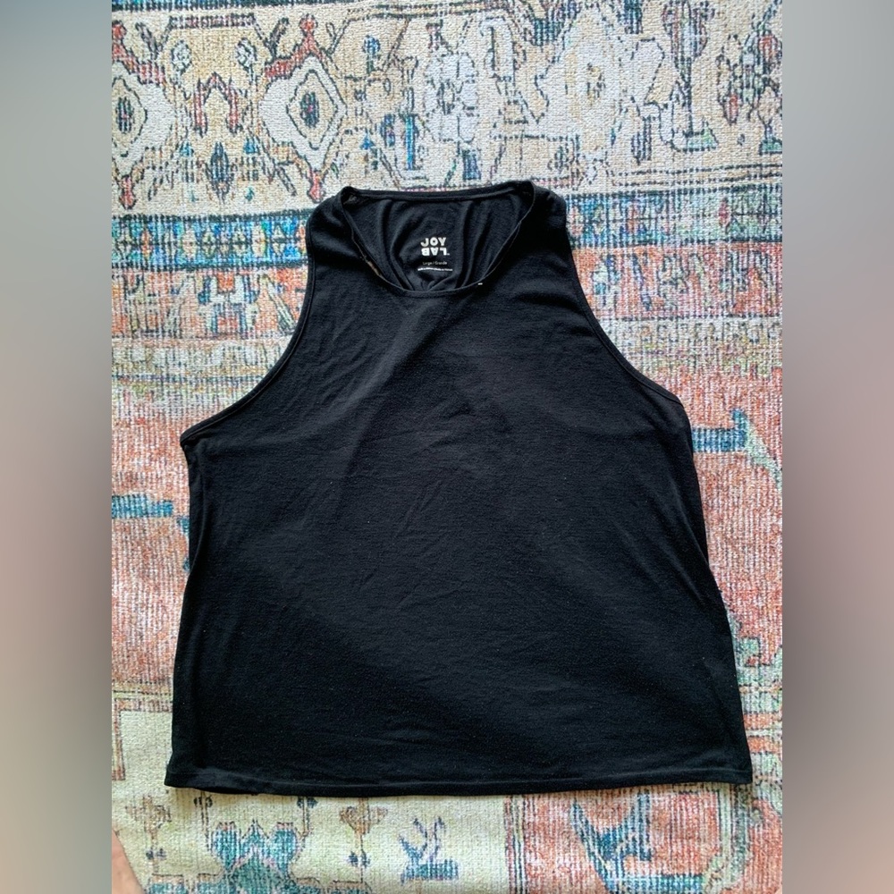 Joy Lab cotton muscle top w/twist in back , black color in L